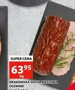 Auchan Kiełbasa krakowska sucha pieczona Olewnik oferta