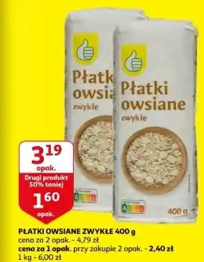 Auchan Płatki owsiane Podniesiony Kciuk oferta