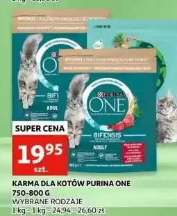 Auchan Karma dla kota adult wołowina i pełne ziarna Purina One oferta