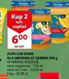 Auchan Obiadek schabik ze śliwką w warzywach Gerber oferta