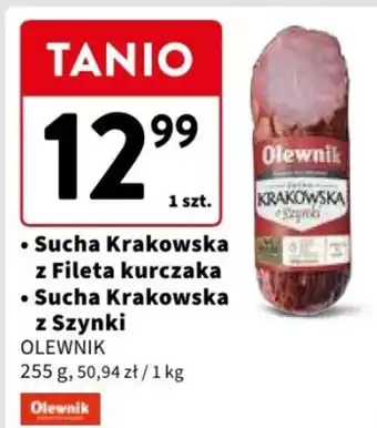 Intermarche Sucha Krakowska z Fileta kurczaka Sucha Krakowska z Szynki OLEWNIK 255g oferta