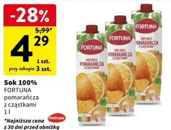 Intermarche Sok 100% FORTUNA 1l oferta