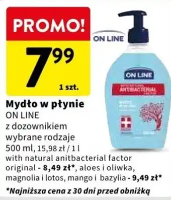 Intermarche Mydło w płynie ON LINE 500ml oferta