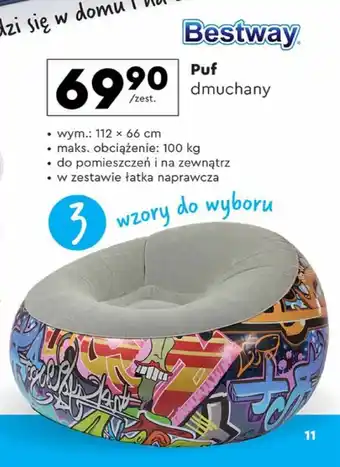 Biedronka Bestway Puf dmuchany oferta