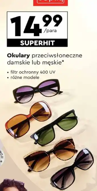 Biedronka eOptiq Okulary przeciwsłoneczne damskie lub męskie oferta