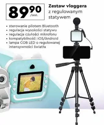 Biedronka Zestaw vloggera z regulowanym statywem oferta