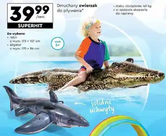 Biedronka Zabawka do pływania aligator 170 x 86 cm Intex oferta