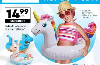 Biedronka Koło przezroczyste jednorożec Intex oferta