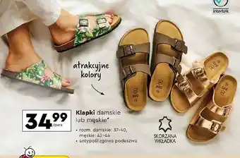 Biedronka Klapki męskie 42-44 Cleve oferta