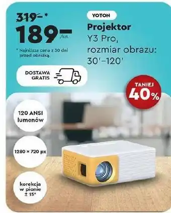 Biedronka Projektor y3 pro Yoton oferta