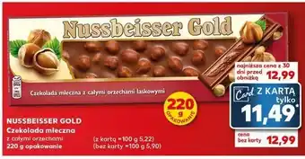 Kaufland Czekolada mleczna z całymi orzechami laskowymi Alpen Gold Nussbeisser oferta