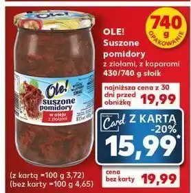 Kaufland Pomidory suszone w oleju z kaparami Ole! oferta