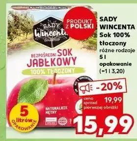 Kaufland Sok jabłkowy Sady Wincenta oferta