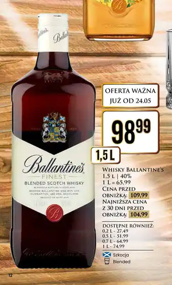 Dino WHISKY BALLANTINE'S 1,5L / 40% oferta