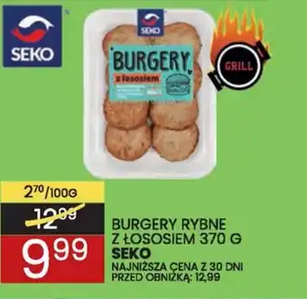 Wafelek BURGERY RYBNE Z ŁOSOSIEM 370 G SEKO oferta