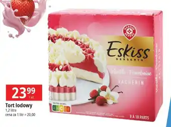 E.Leclerc Tort lodowy waniliowo-malinowy Wiodąca Marka Eskiss oferta