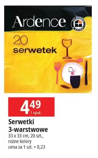 E.Leclerc Serwetki 3 warstwowe 33 x cm Wiodąca Marka Ardence oferta