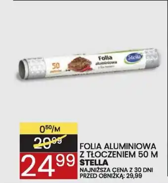 Wafelek FOLIA ALUMINIOWA Z TŁOCZENIEM 50 M STELLA oferta