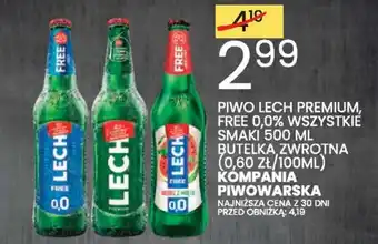PIWO LECH PREMIUM, FREE 0,0% WSZYSTKIE SMAKI 500 ML KOMPANIA PIWOWARSKA