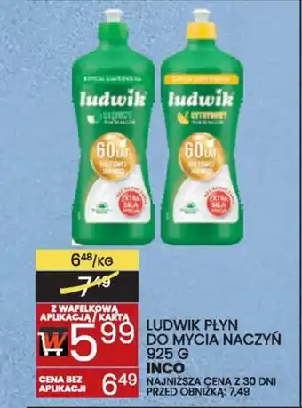 Wafelek LUDWIK PŁYN DO MYCIA NACZYŃ 925 G INCO oferta