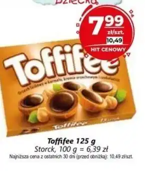 Społem Toffifee Orzech laskowy w karmelu kremie orzechowym i czekoladzie 125 g (15 sztuk) oferta