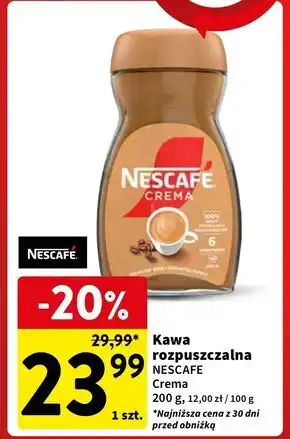 Intermarche NESCAFÉ Crema Kawa rozpuszczalna 200 g oferta