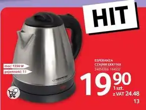 Selgros Czajnik elektryczny Esperanza oferta