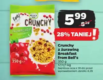 Netto Płatki crunchy z żurawiną Breakfast From Bell's oferta
