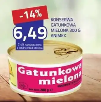 Hildebrandt KONSERWA GATUNKOWA MIELONA 300 G ANIMEX oferta