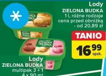 Carrefour Lody ZIELONA BUDKA 1l oferta