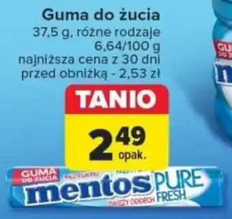 Carrefour mentos Guma do żucia 37,5g oferta