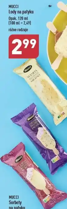 ALDI Lody wanilia biała czekolada migdały Mucci oferta