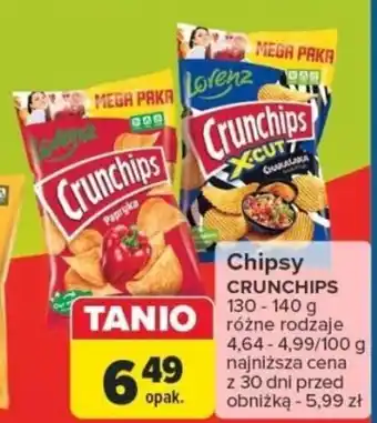 Carrefour Chipsy CRUNCHIPS 130-140 g oferta