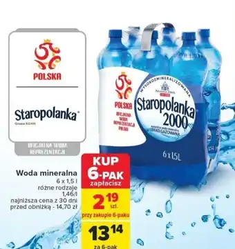 Carrefour Woda mineralna Staropolanka 1,5l oferta