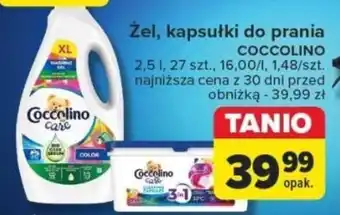 Carrefour Żel kapsułki do prania COCCOLINO 2,5l/27szt. oferta