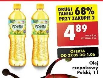 Biedronka Olej rzepakowy Polski 1l oferta