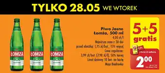 Biedronka Piwo Łomża Jasne (Dawniej Export) oferta