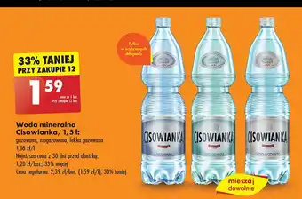 Biedronka Woda niegazowana Cisowianka oferta