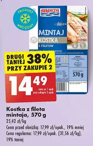 Biedronka Mintaj kostka Abramczyk oferta