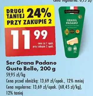 Biedronka Ser grana padano Gustobello oferta