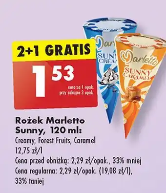 Biedronka Lody sunny forest fruits Marletto oferta