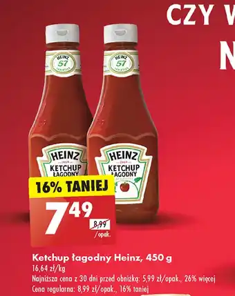Biedronka Ketchup łagodny Heinz oferta