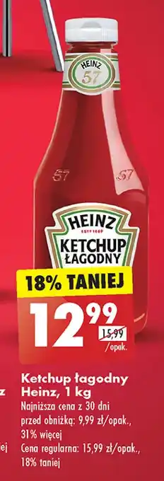 Biedronka Ketchup łagodny Heinz oferta