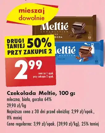 Biedronka Czekolada mleczna Meltie oferta