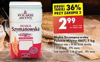 Biedronka Mąka szymanowska uniwersalna pszenna typ 480 Polskie Młyny oferta