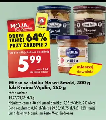Biedronka Mięso z dodatkiem cebuli Kraina Wędlin oferta
