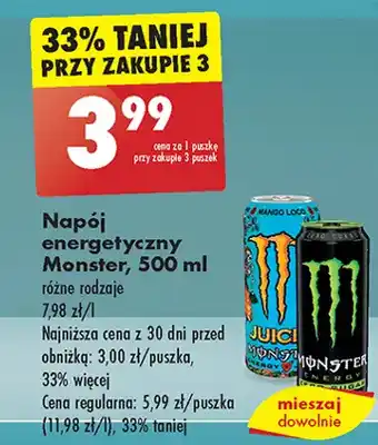 Biedronka Napoj energetyczny Monster Energy Juiced Mango Loco oferta