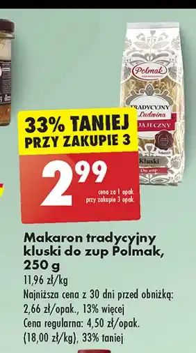 Biedronka Makaron krajanka kluski Polmak oferta