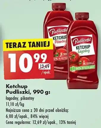 Biedronka Ketchup łagodny Pudliszki oferta