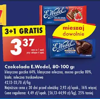 Biedronka Czekolada klasyczna mleczna E. Wedel oferta